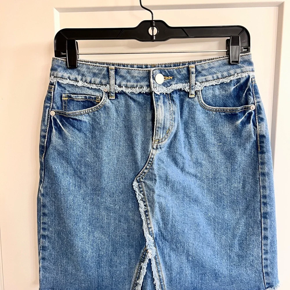 LOFT Blue Denim‎ Skirt